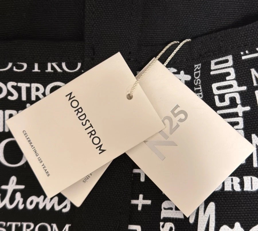 NWT Nordstrom 125 Anniversary (2026) Black/White Logo Tote Bag + 3 Packing Cubes