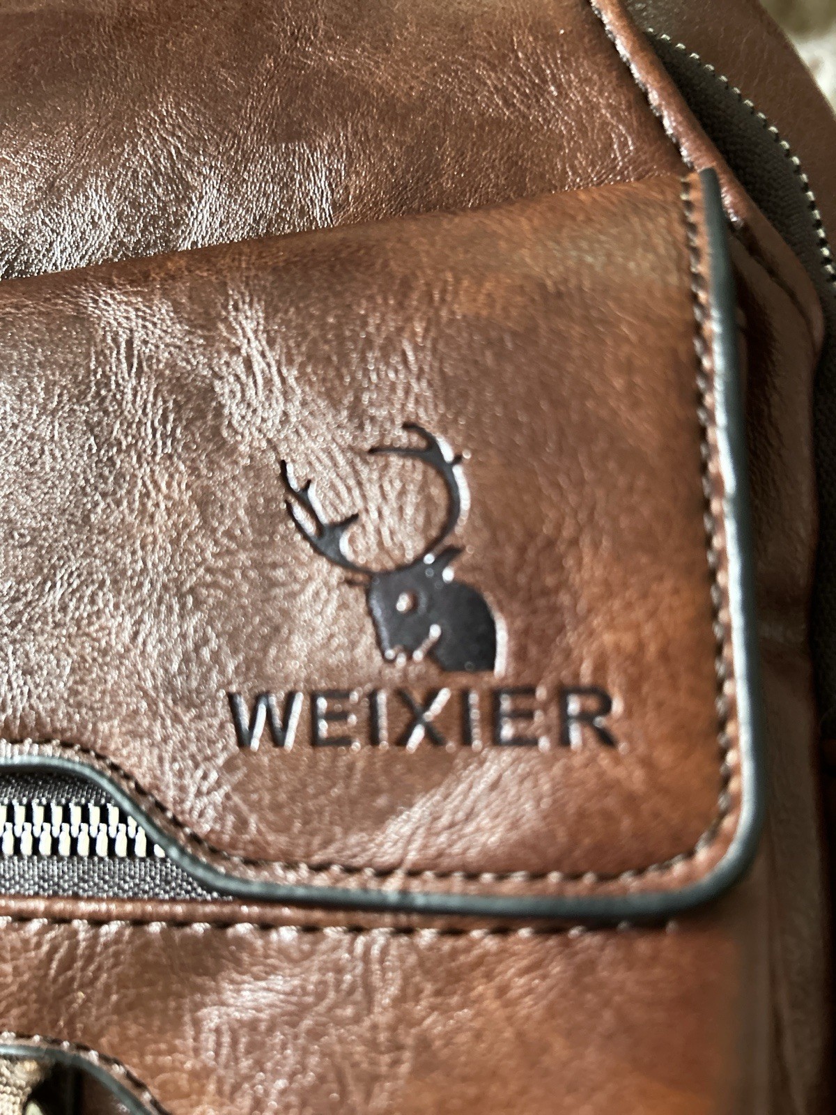 New WEIXIER Sling Bag Men’s CROSSBODY Chest Purse Over Shoulder PU Leather