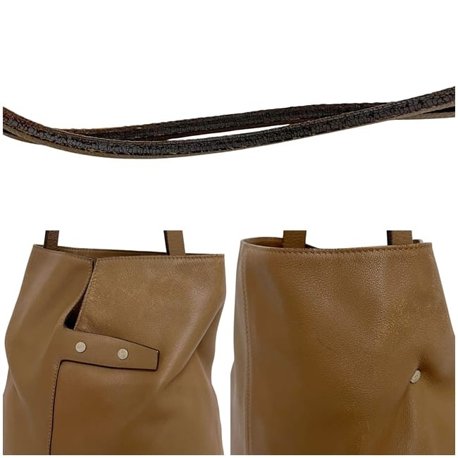 Pre-owned Loewe shoulder bag, brown, lightweight leather, L20. This simple,