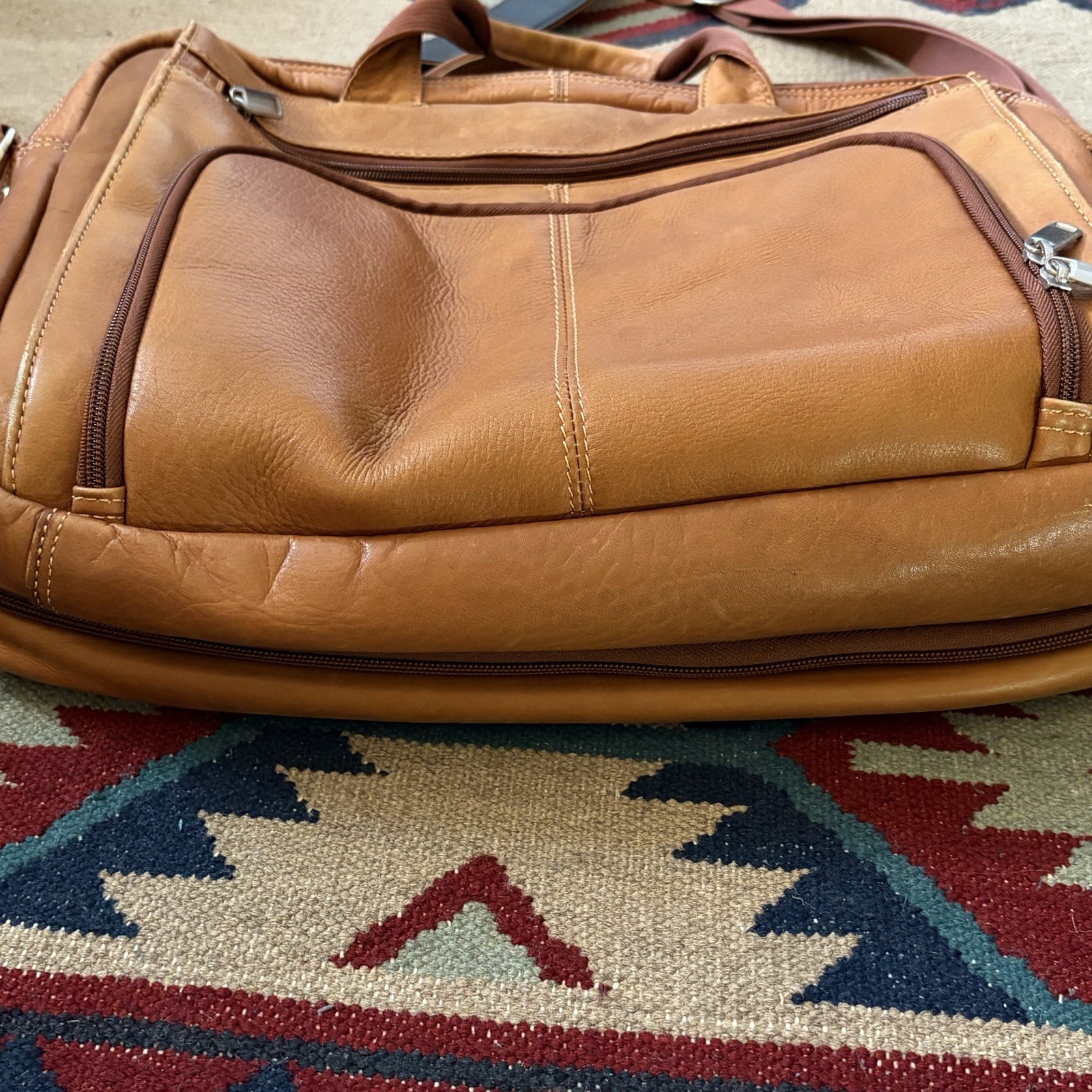 Wilson Leather Brown Soft Shell Briefcase 13x 17 Satchel Messenger Bag Tote