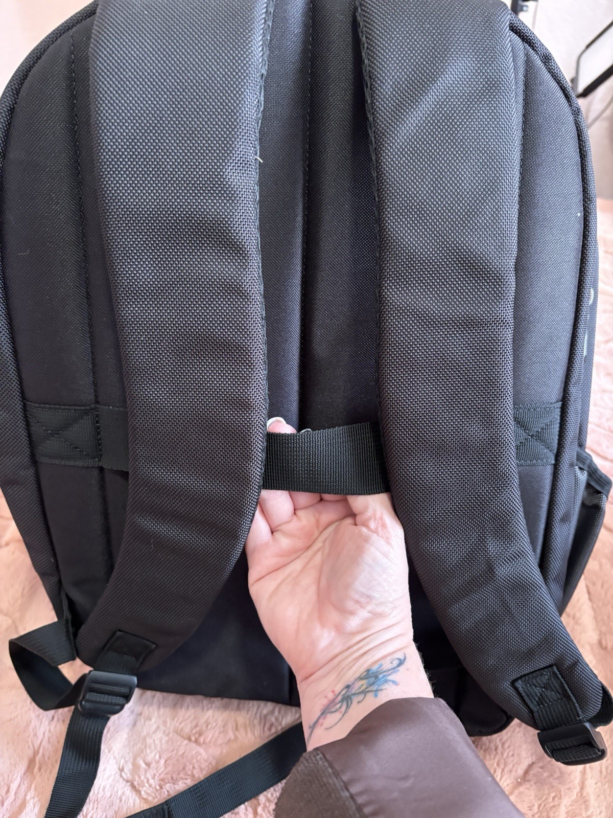Port Authority Commuter Backpack In Black & Grey with Multiple Pockets