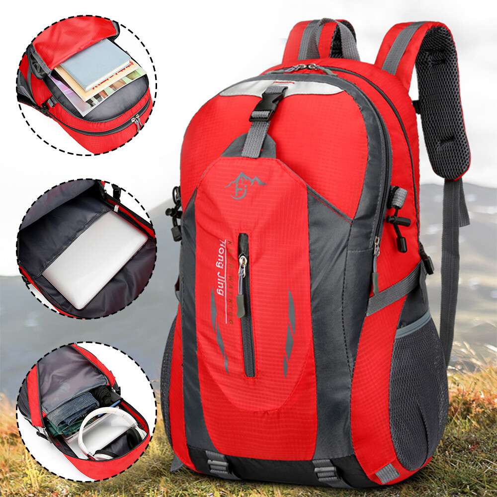 40L Nylon Men Travel Backpack Rucksack Camping Laptop Hiking School Book Bag