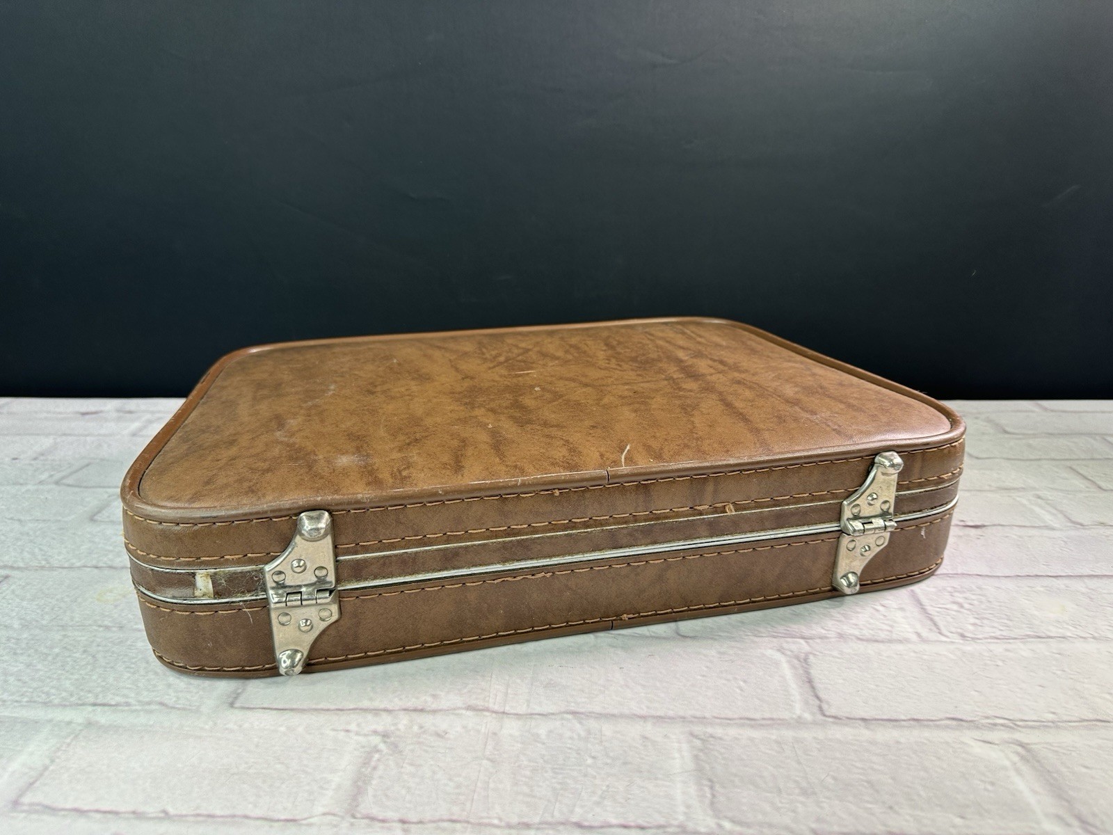 Vintage 1960’s Sears Featherlite Attache Briefcase w/ Band Backstage/Stickers