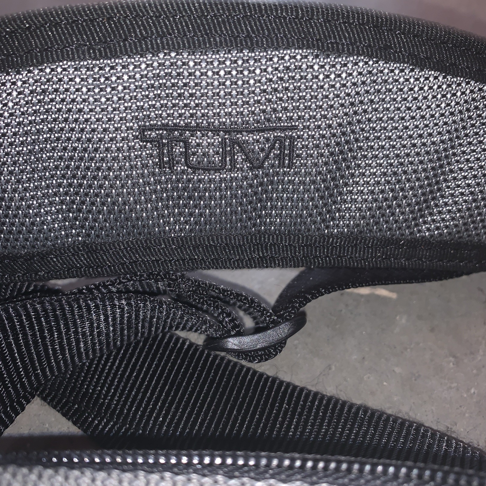 TUMI T2 Crossbody Bag Gray/Black W/ Adjustable Strap