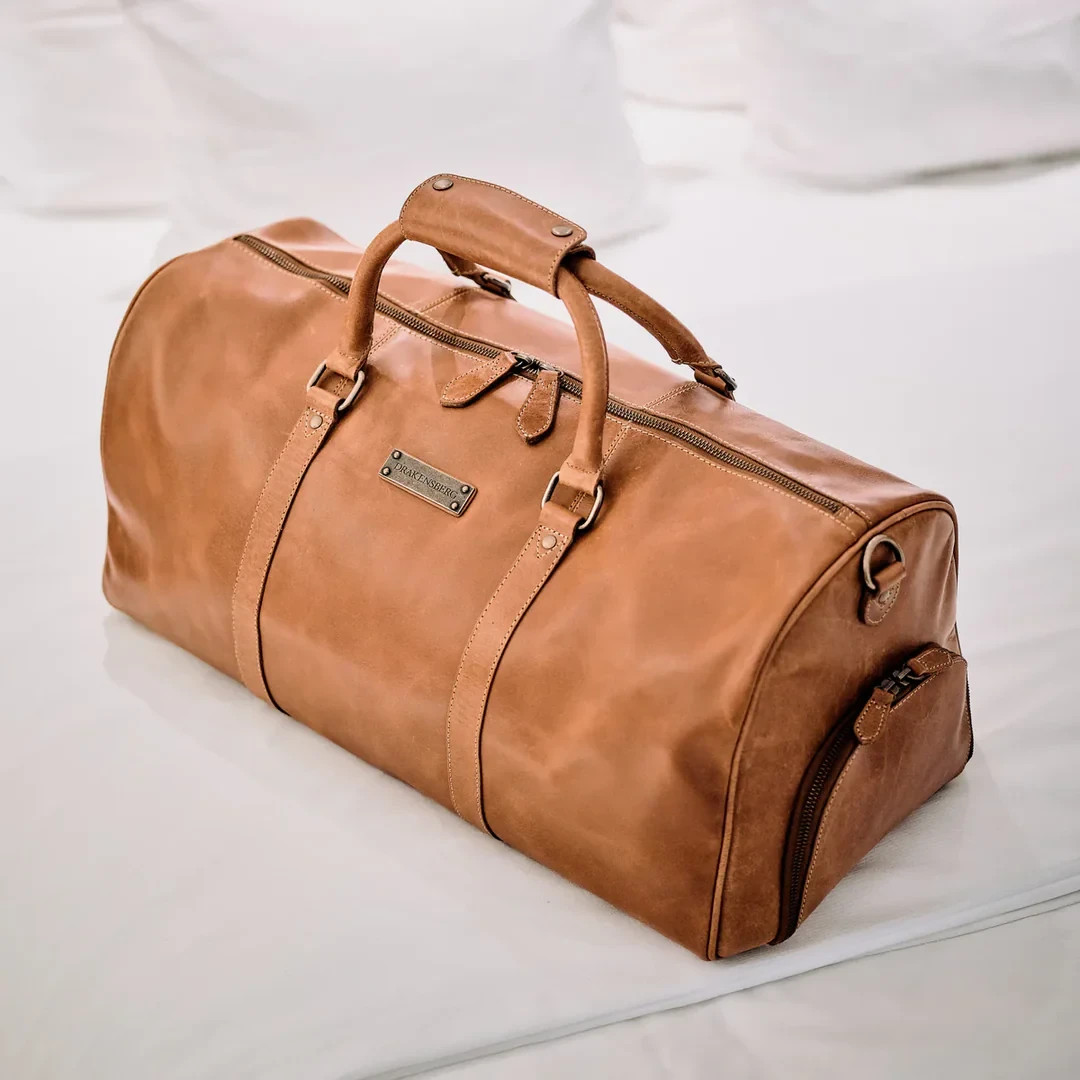 Premium Class Mens Leather Duffle Travel Bag 100 Real Leather