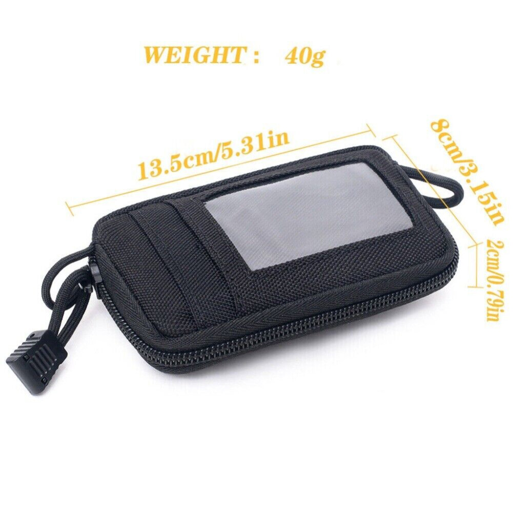 Outdoor Tactical Wallet Bag ID Card Key Holder Money Pouch Tool EDC Waist Bag