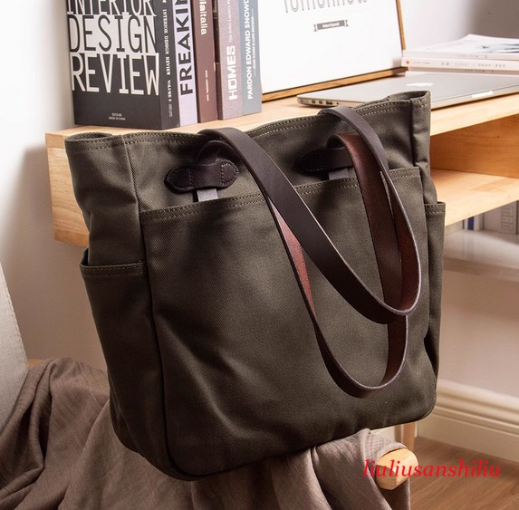 Waxed Canvas Waterproof 70260 Tote Bag Size 45*33*12cm Shoulder Handbag