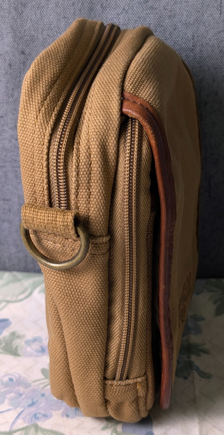 Duluth Trading Company Men’s 8″ Canvas Brown Travel Organizer Belt Pouch Bag