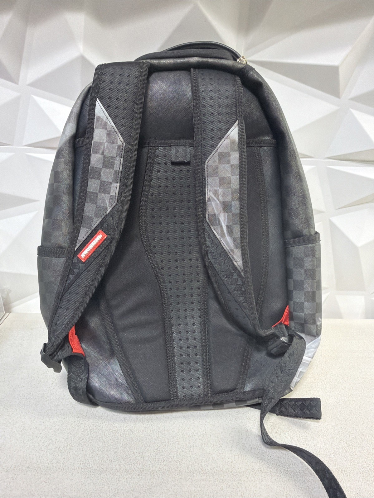 🔥Sprayground Daydream Smoke Check Backpack New Black Bookbag Large School Bag
