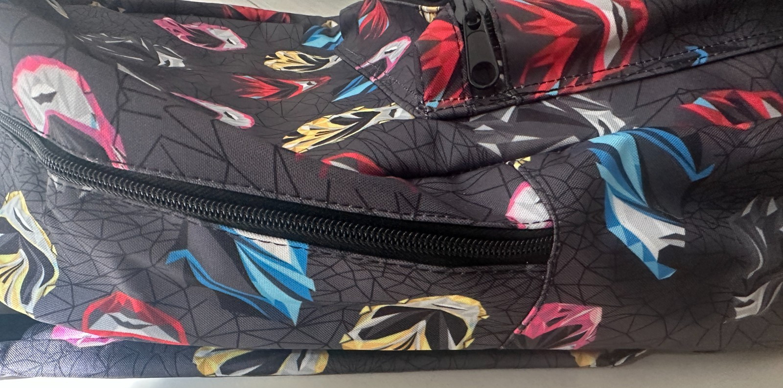 NEW Mighty Morphin Power Rangers Red Yellow Blue Pink Black Helmet Bag Backpack