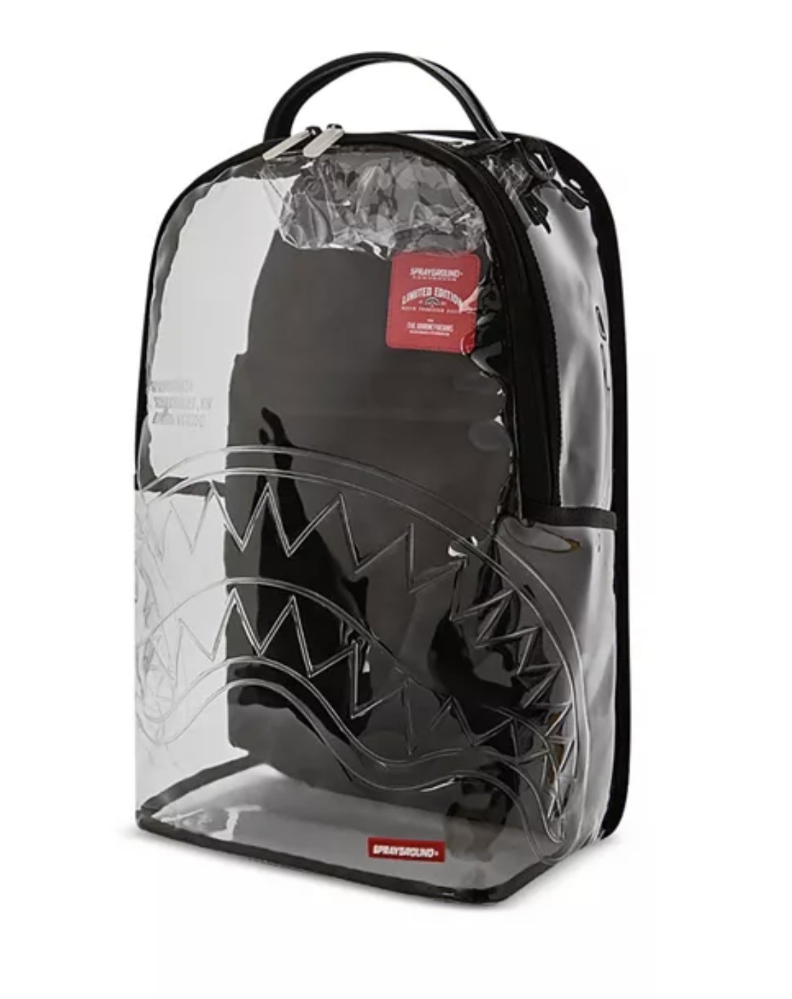 Sprayground CHECK PANEL Clear Backpack❄️New PVC Transparent Bookbag School Bag