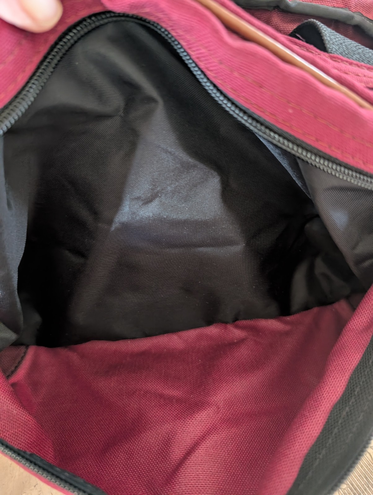 Vintage LLBean Canvas/Leather Red Canvas Shoulder Handle Travel Duffle Bag 24″