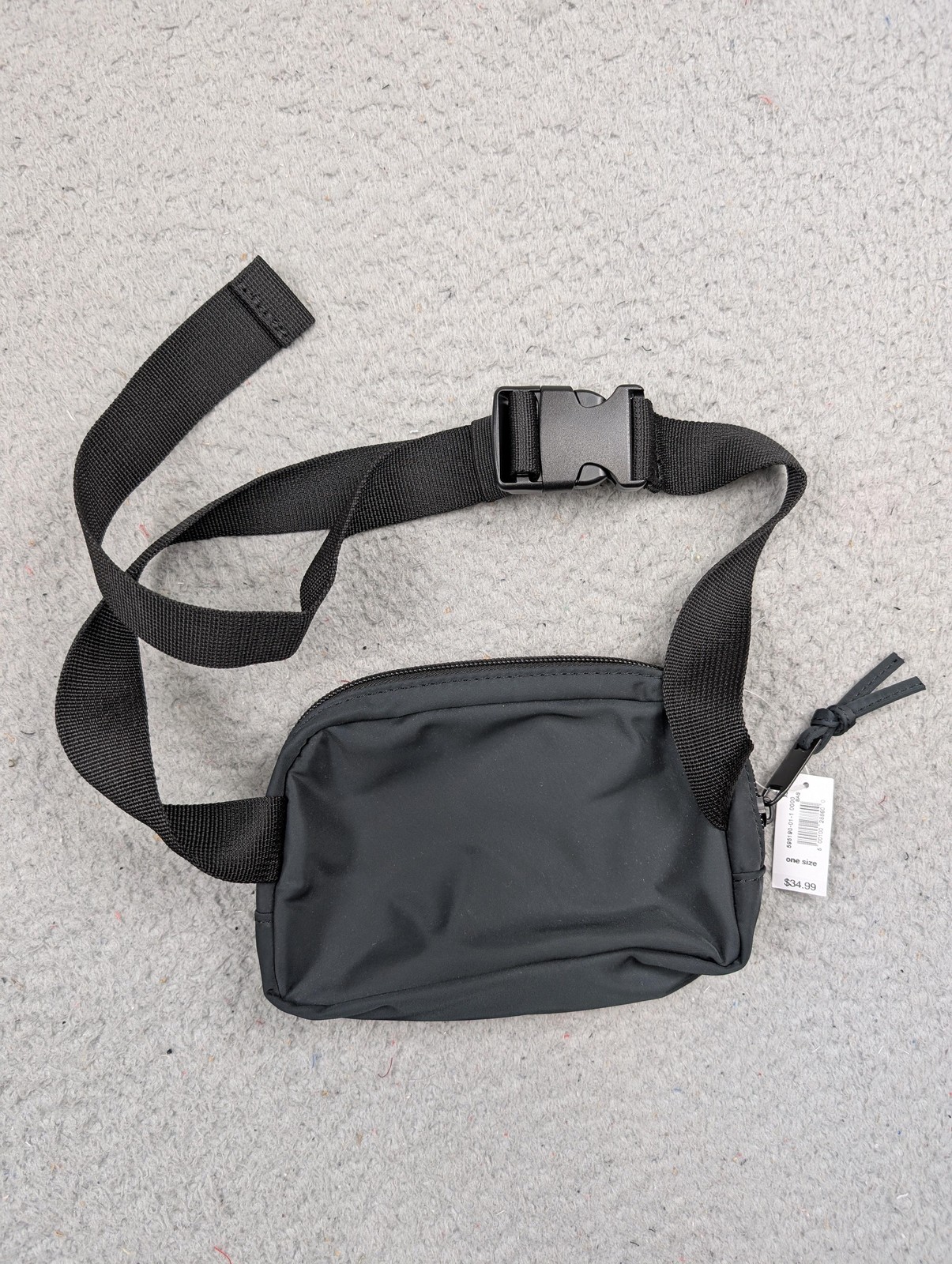 GAP Belt Bag Mens Small Black Adjustable Strap Zip Waist Fanny Pack Travel New