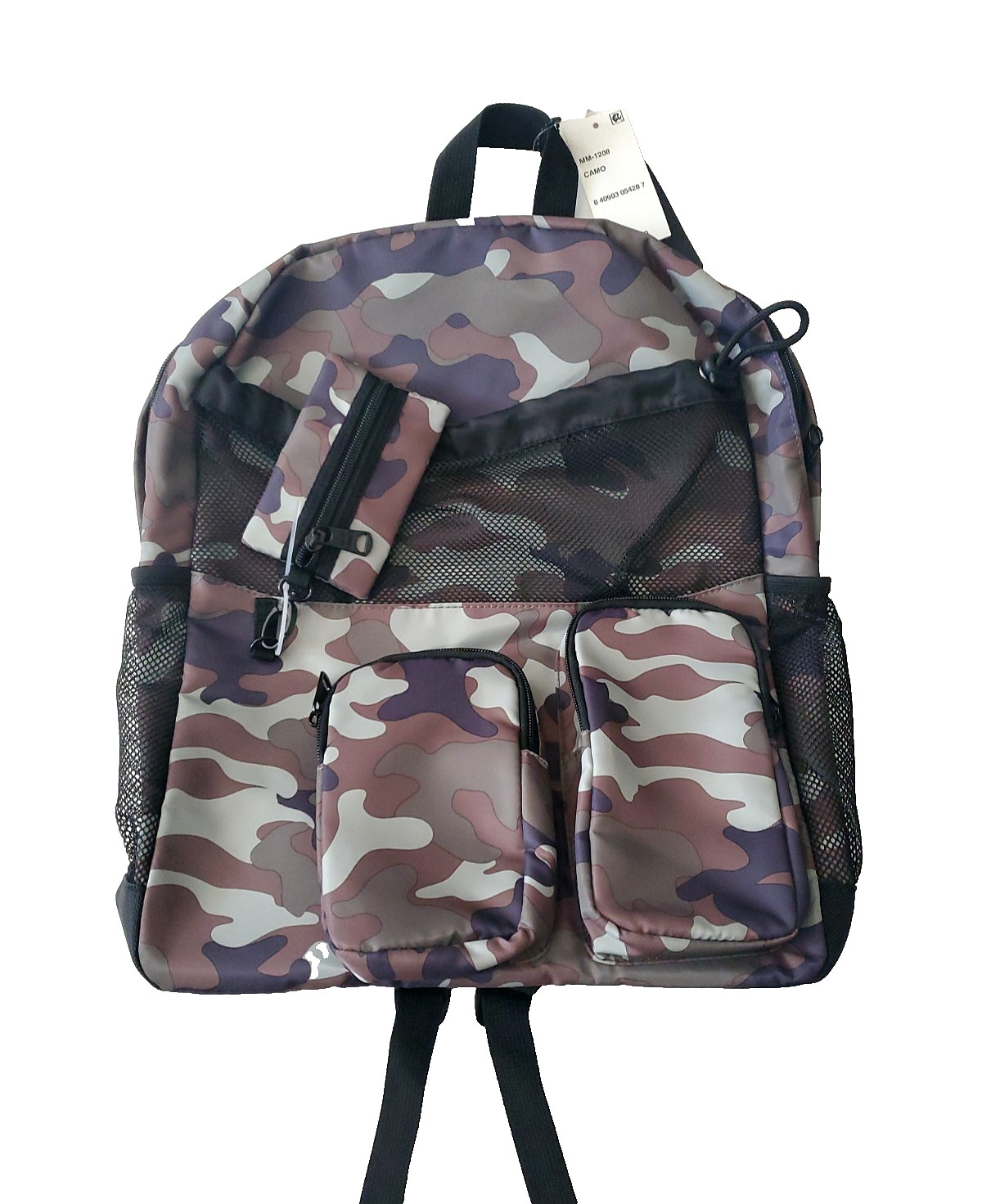 Steve Madden Men’s Multi-Pocket Dome Backpack, Olive/Camo