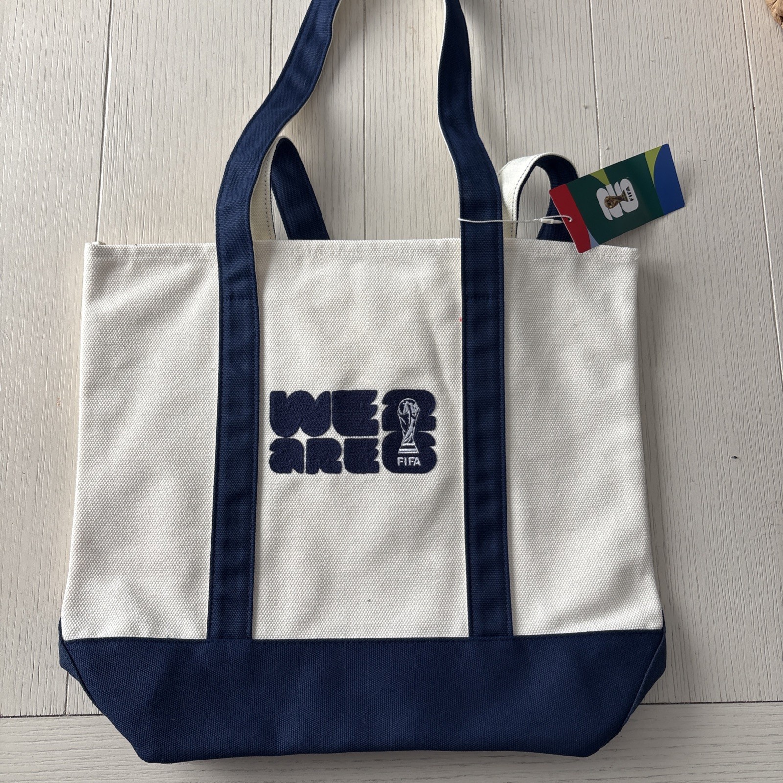 FIFA World Cup 2026 Official Licensed Reusable Canvas Tote Bag Blue Collectible