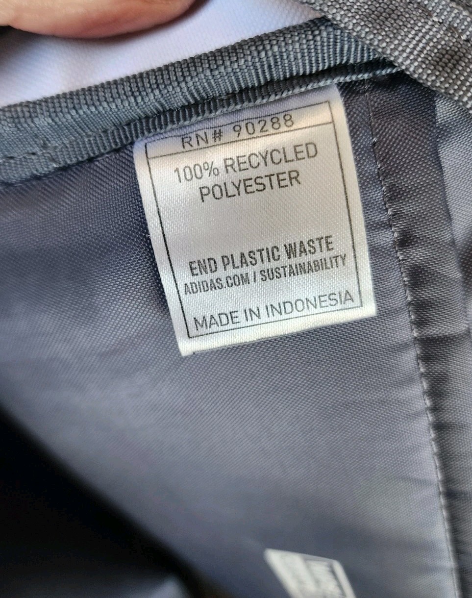 Adidas Originals Energy Backpack Gray Sustainable Recycled End Plastic Waste