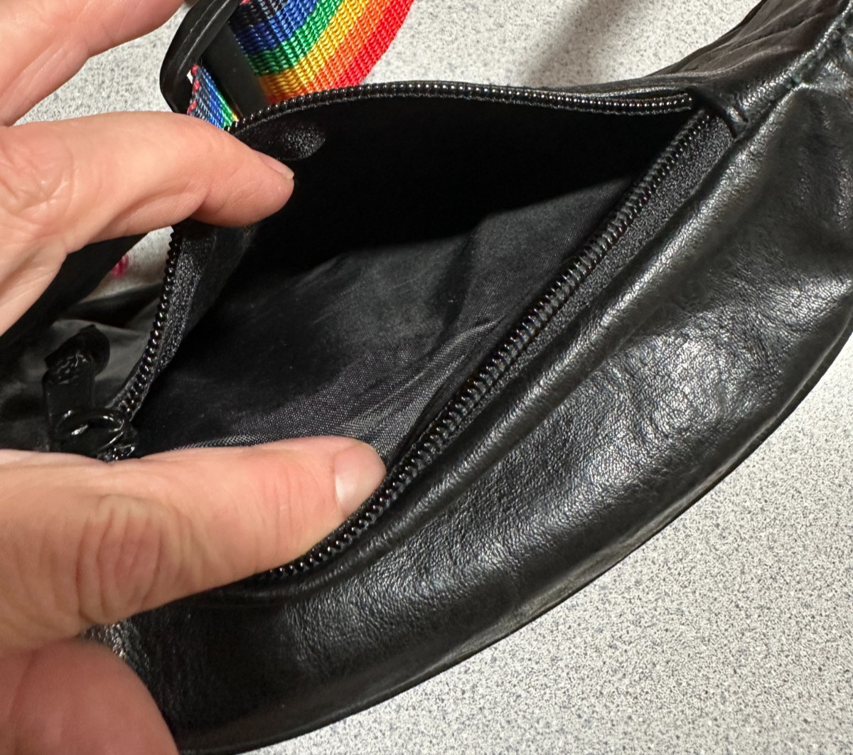 Trailmaker Fanny Pack Waist Bag Rainbow Faux Leather Pride LGBTQ NWOT