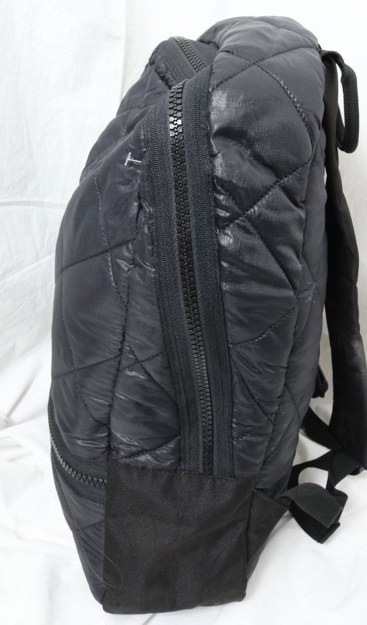 Neff Quilted satin Black Polyester Soft Shell Book bag 17″ tall Backpack