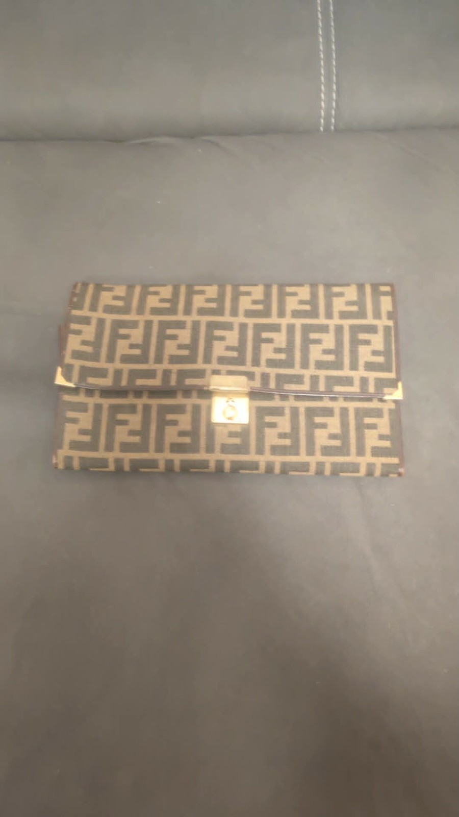 Vintage Fendi – Travel Organizer Clutch – Pumpkin Monogram – 27×17 cm
