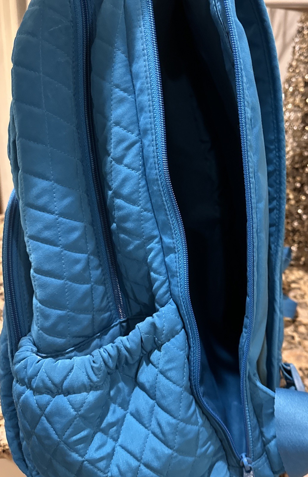 Vera Bradley Womens Cotton Campus Backpack, Forever Green Teal