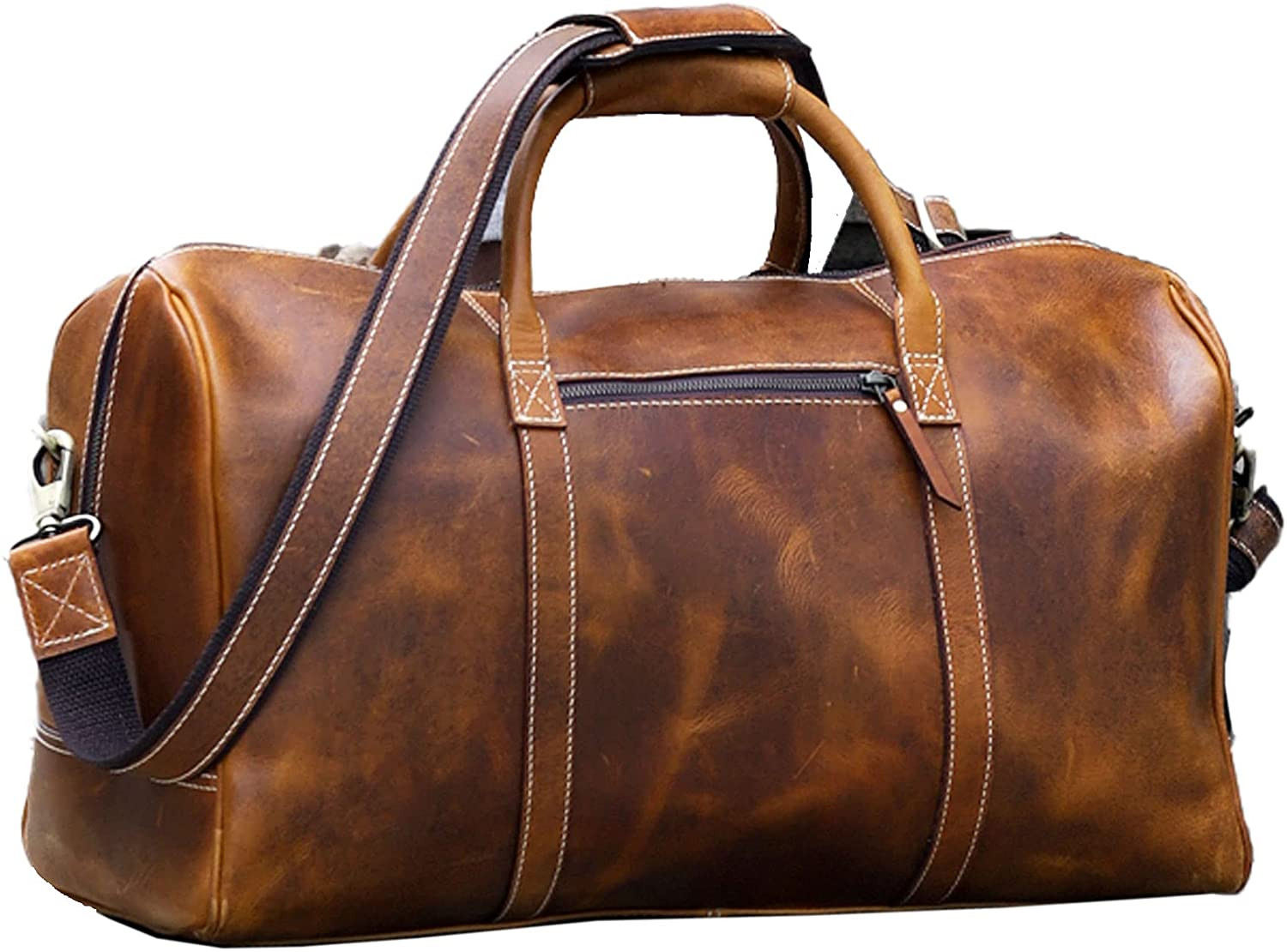 Chic Leather Duffle Bag for Travel & Gym – Unisex Style