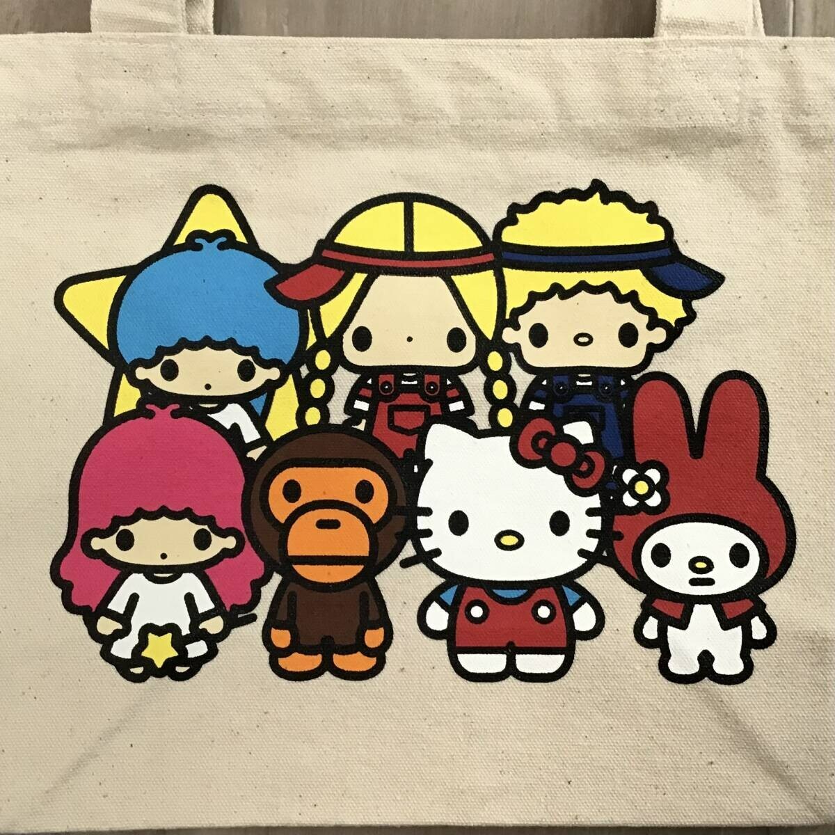 BAPE × Sanrio Hello Kitty My Melody Milo tote bag a bathing ape NIGO White