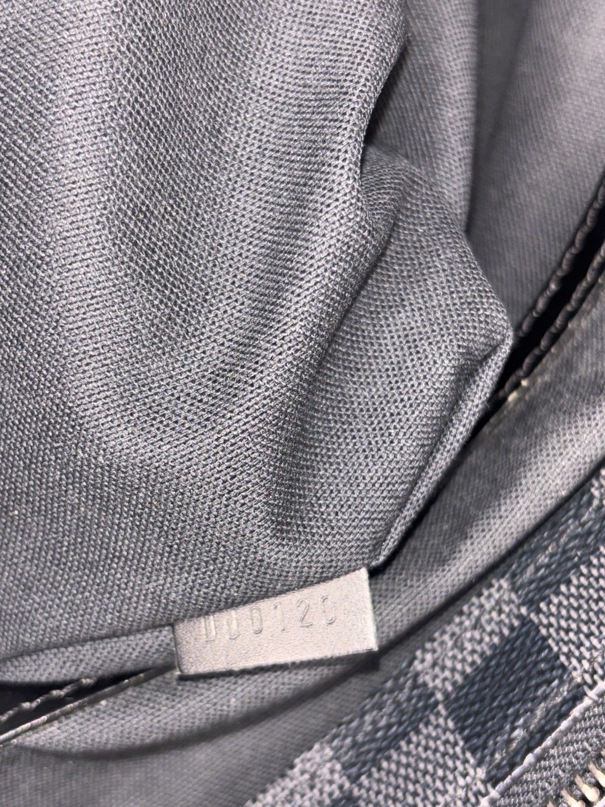 Louis Vuitton Tadao Tote PM Black Leather Damier Graphite