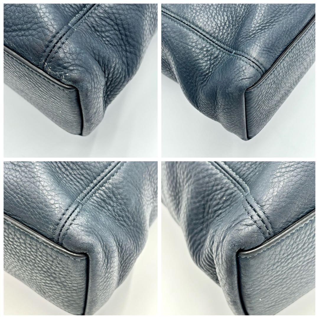TUMI Centro Venezia Navy Leather Crossbody Bag Mens Authentic 31cm 11.8in