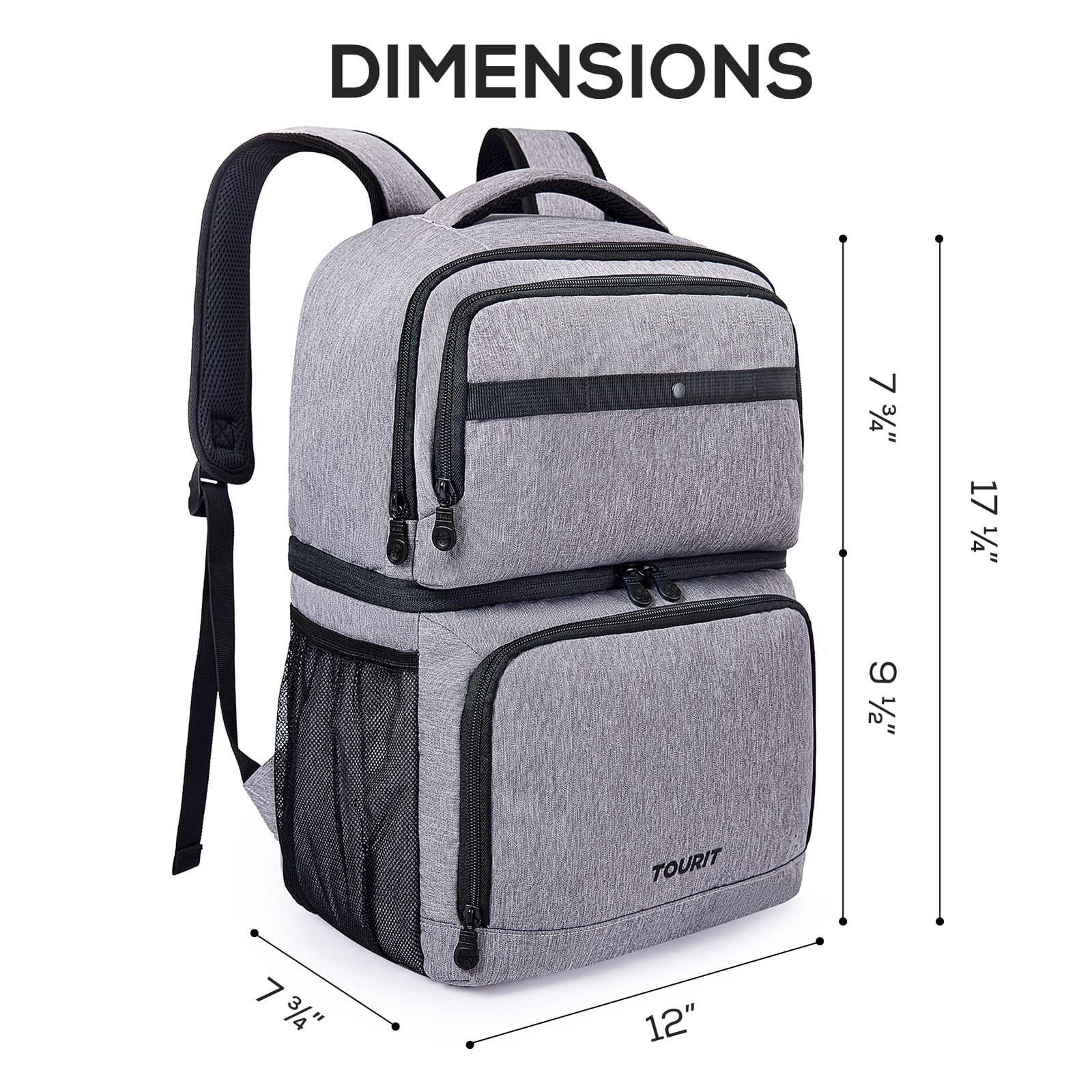 Backpack Cooler with Double Decks, Insulated Cooling Bag for Lunch,Waterproof…