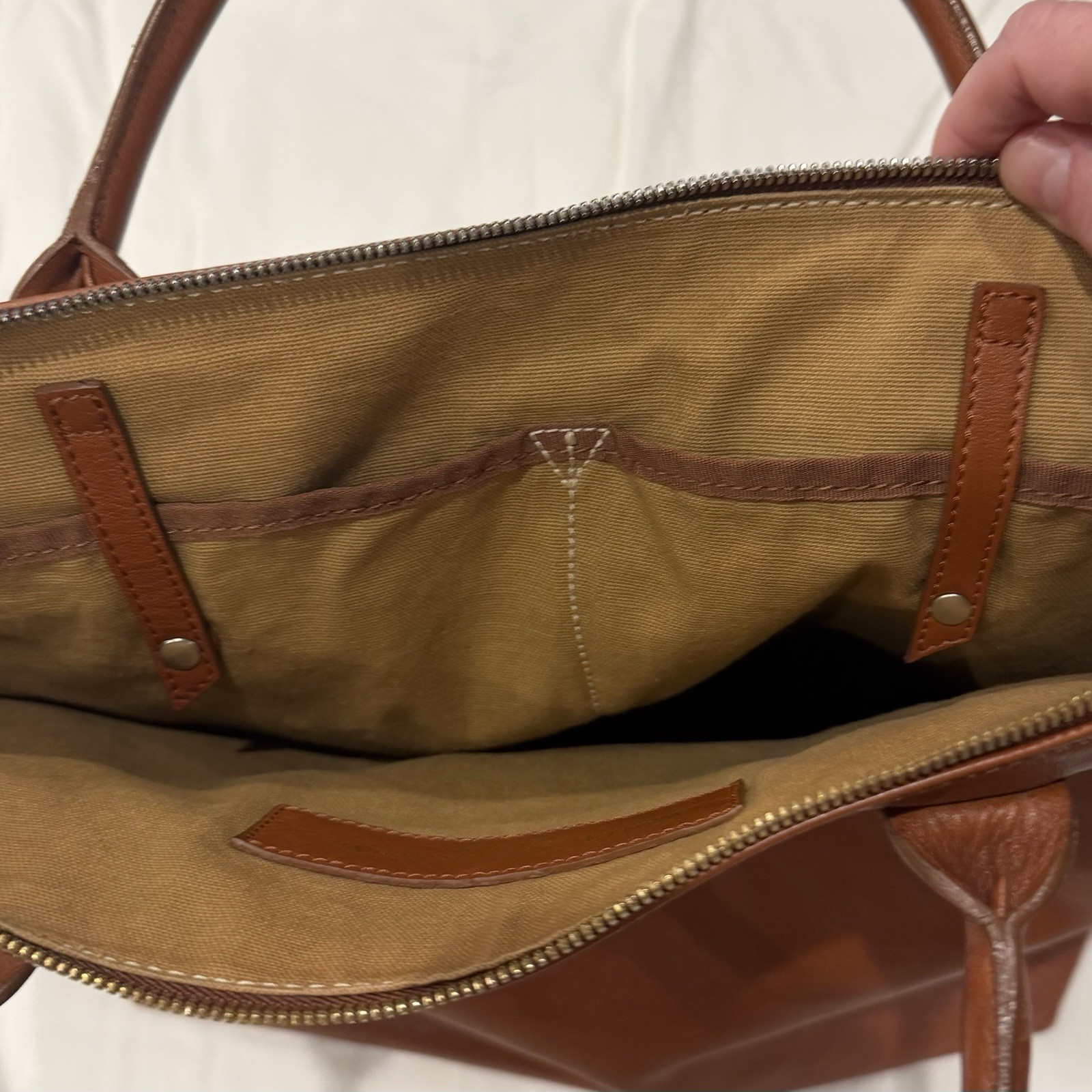 WANT Les Essentiels de la Vie O’Hare Tote Tan Leather Shoulder Bag