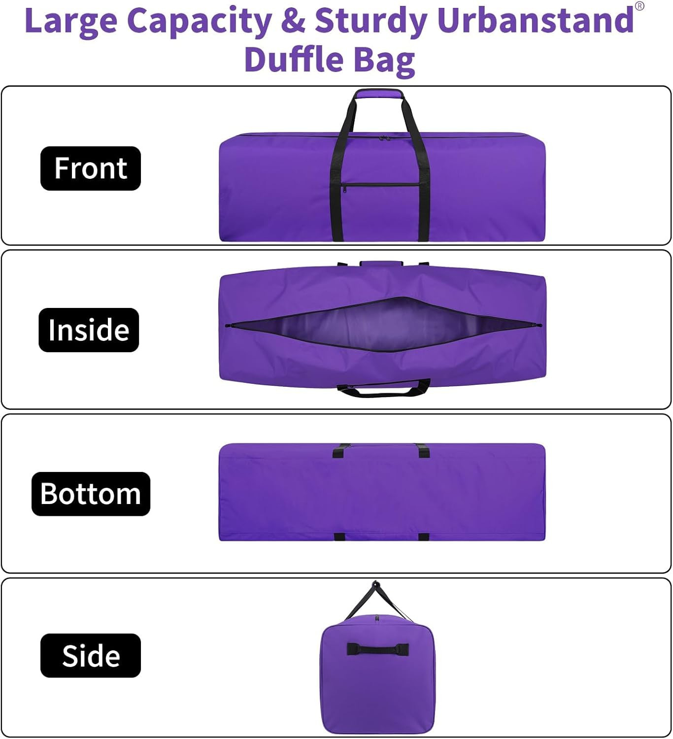 48 Inch Extra Large Duffle Bag for Travel, Sports Gear Storage Bag with 2-way Lo