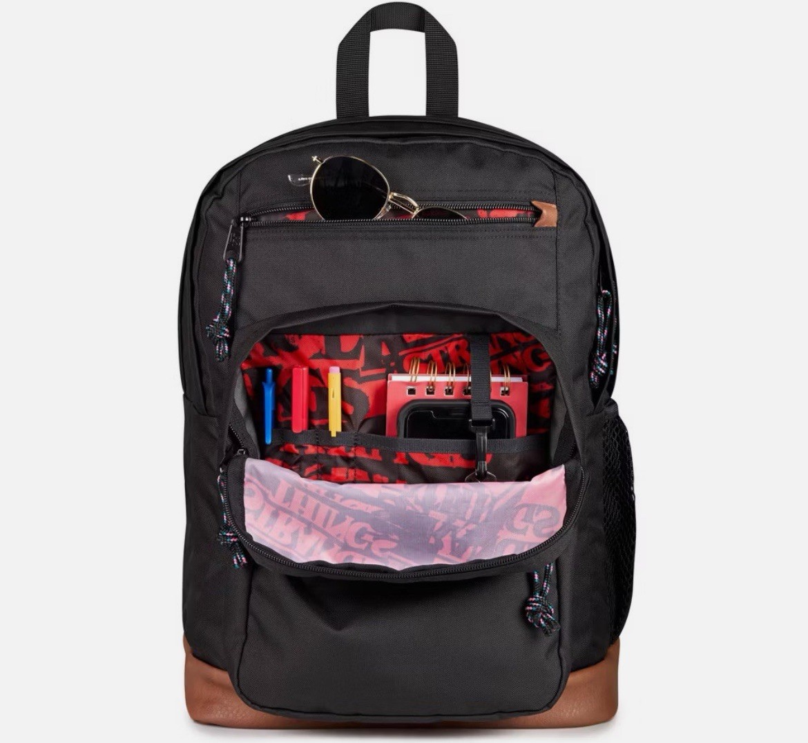 JanSport × Stranger Things Upside Down 34L Cool Student 17.5” Black Backpack