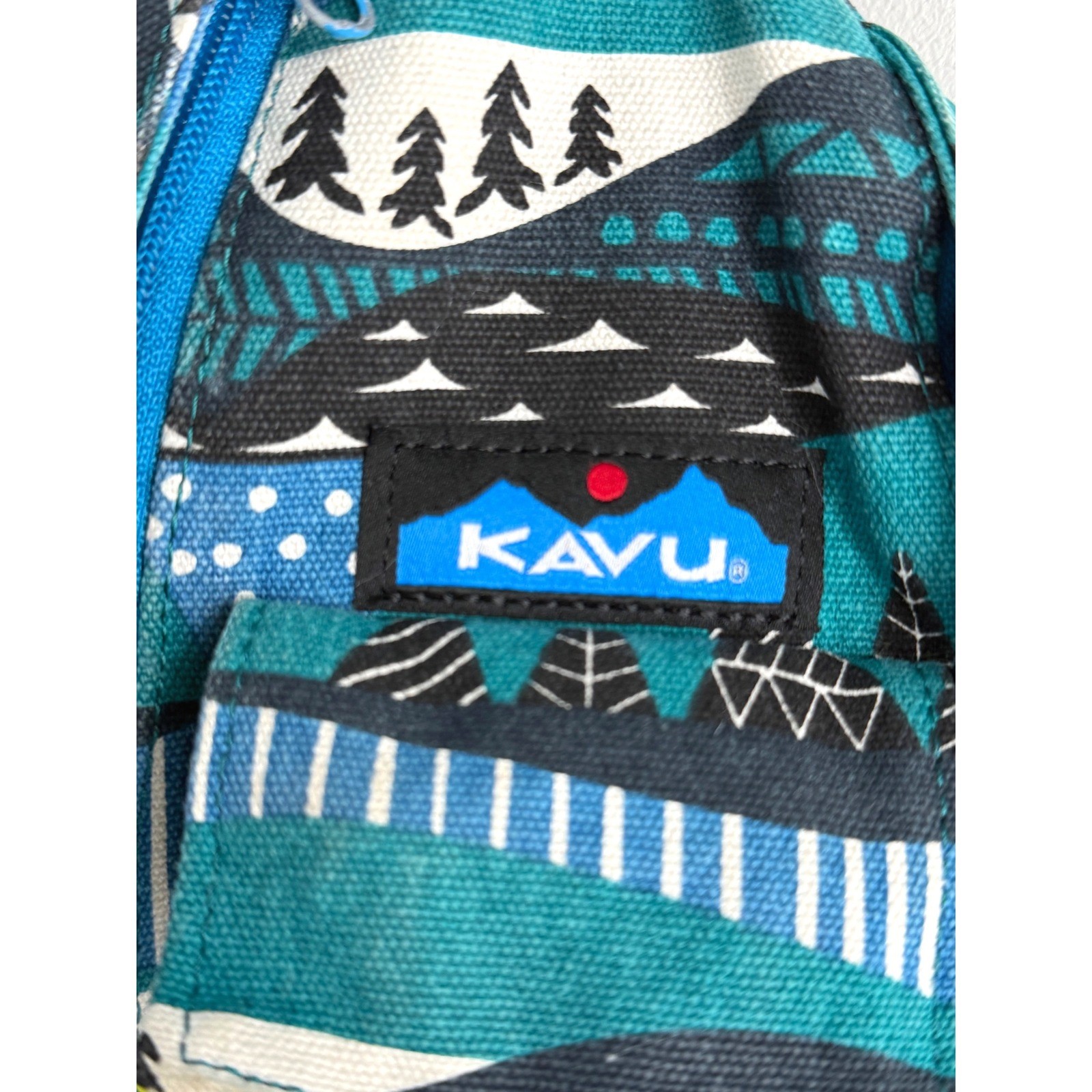 KAVU Teal Rope Bag Sling Backpack Unisex OS Outdoors Festival Concert Hiking