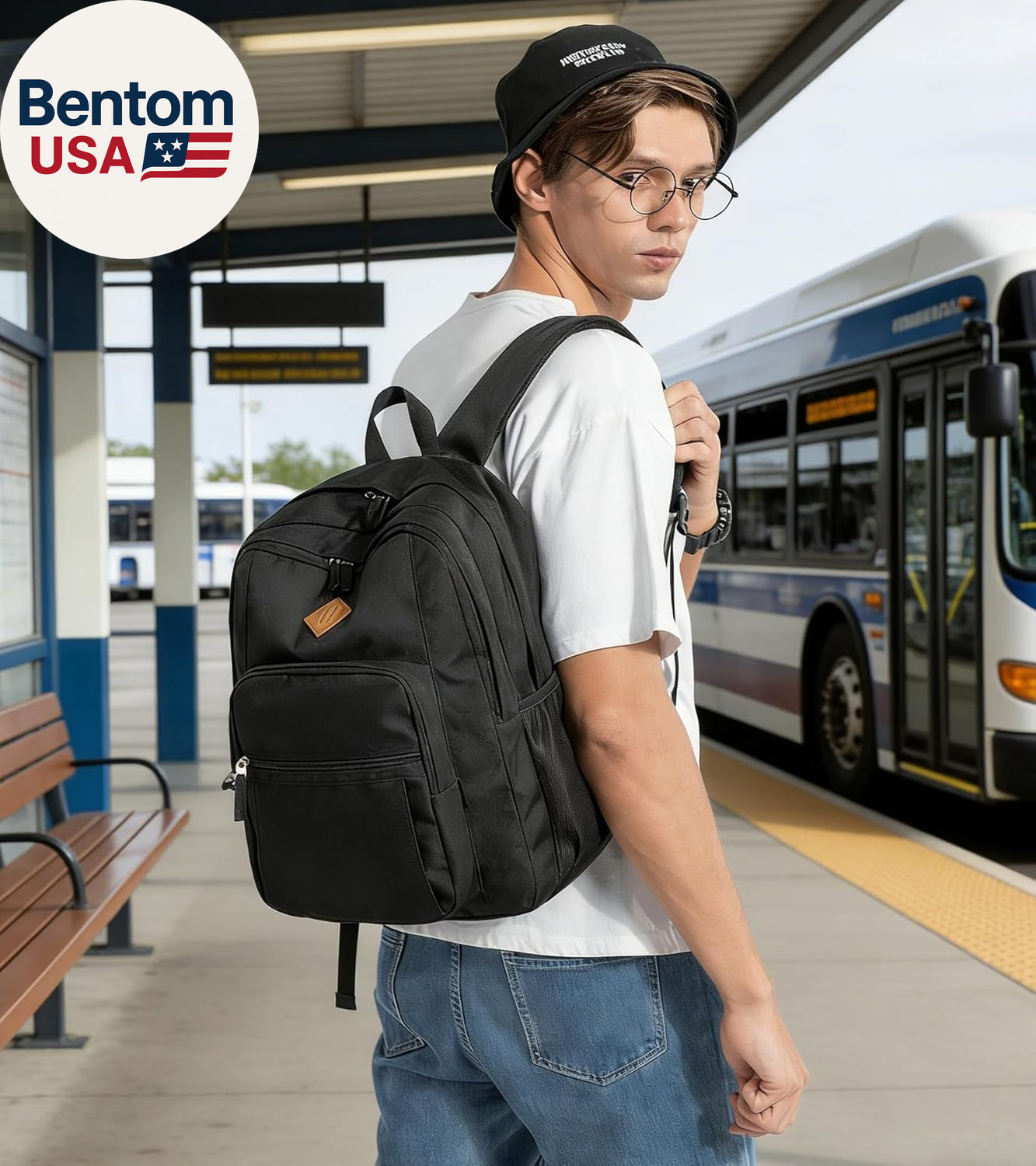 Classical Basic Travel Backpack for School Water Resistant Bookbag | for School,