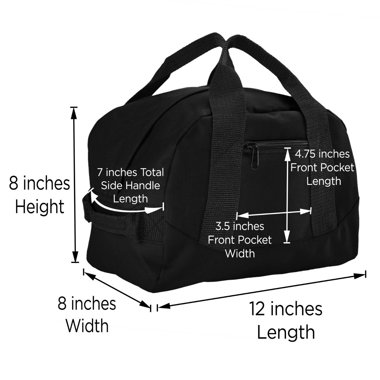 DALIX 12″ Small Duffle Bag Gym Mini Travel Overnight Bag Black Gray Blue Red