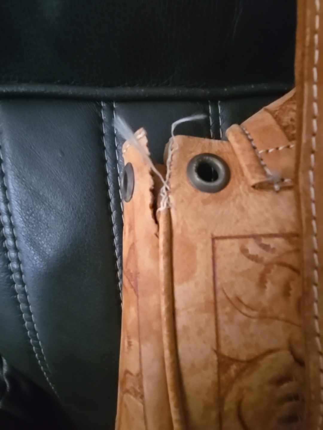 XL RAW LEATHER BACKPACK BAG HAND TOOLED WESTERN MOTIF HAND MADE XL BAG