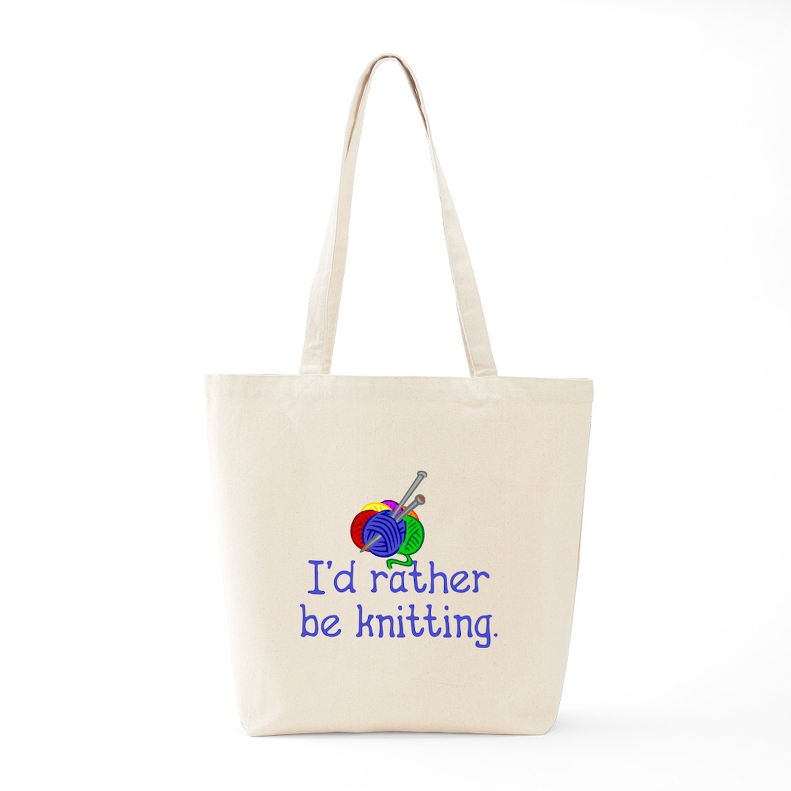 CafePress I’d Rather Be Knitting. Tote Bag (15007783)