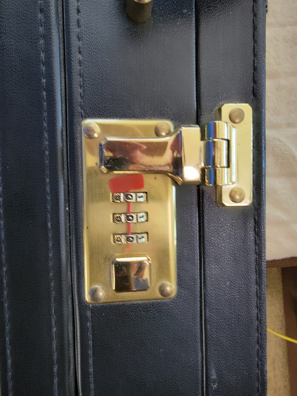 Black Briefcase with Double Locking Feature Slight Damage See Photos