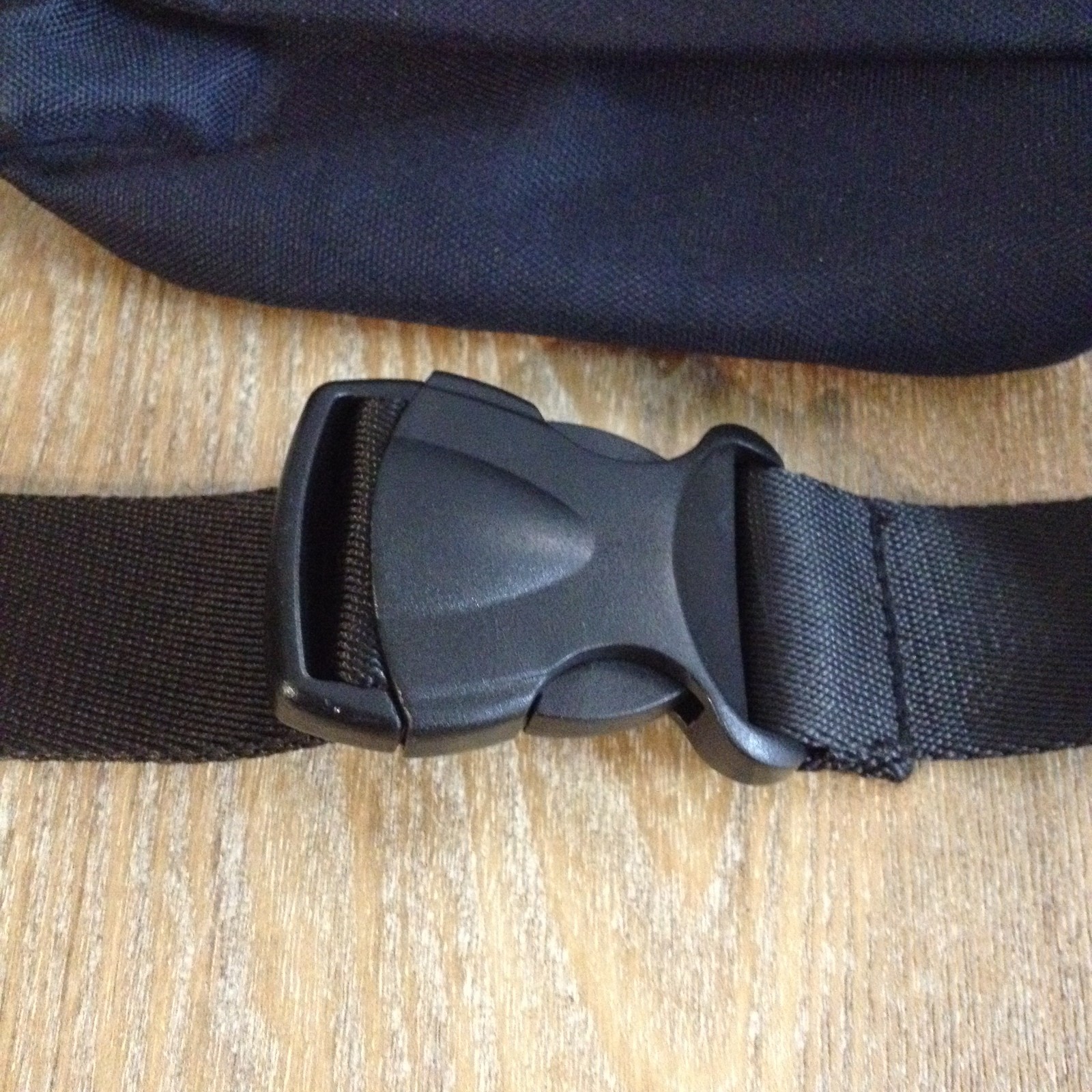 FILA Black Logo Fanny Pack Adjustable Belt Strap 2 Zipper Pockets Canvas
