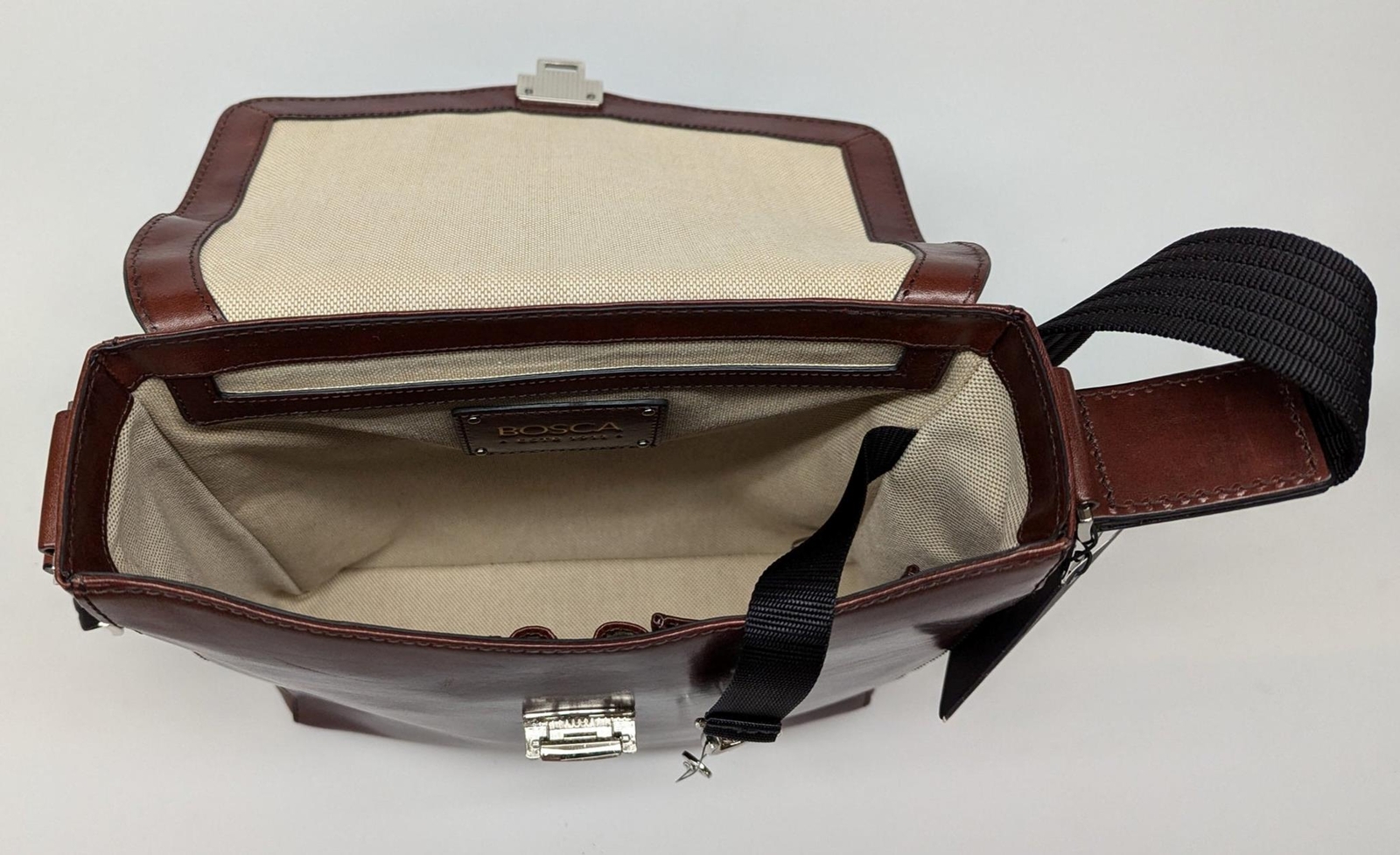Bosca Old Leather Dark Brown Man Messenger Bag #814-58