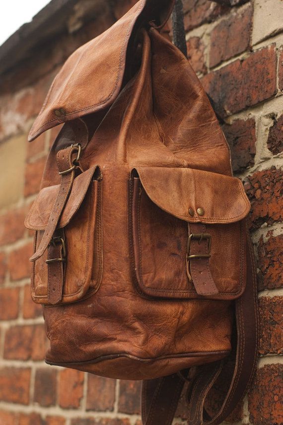 New Genuine Large Leather Back Pack Rucksack Travel Bag For Men’s and Women’s.