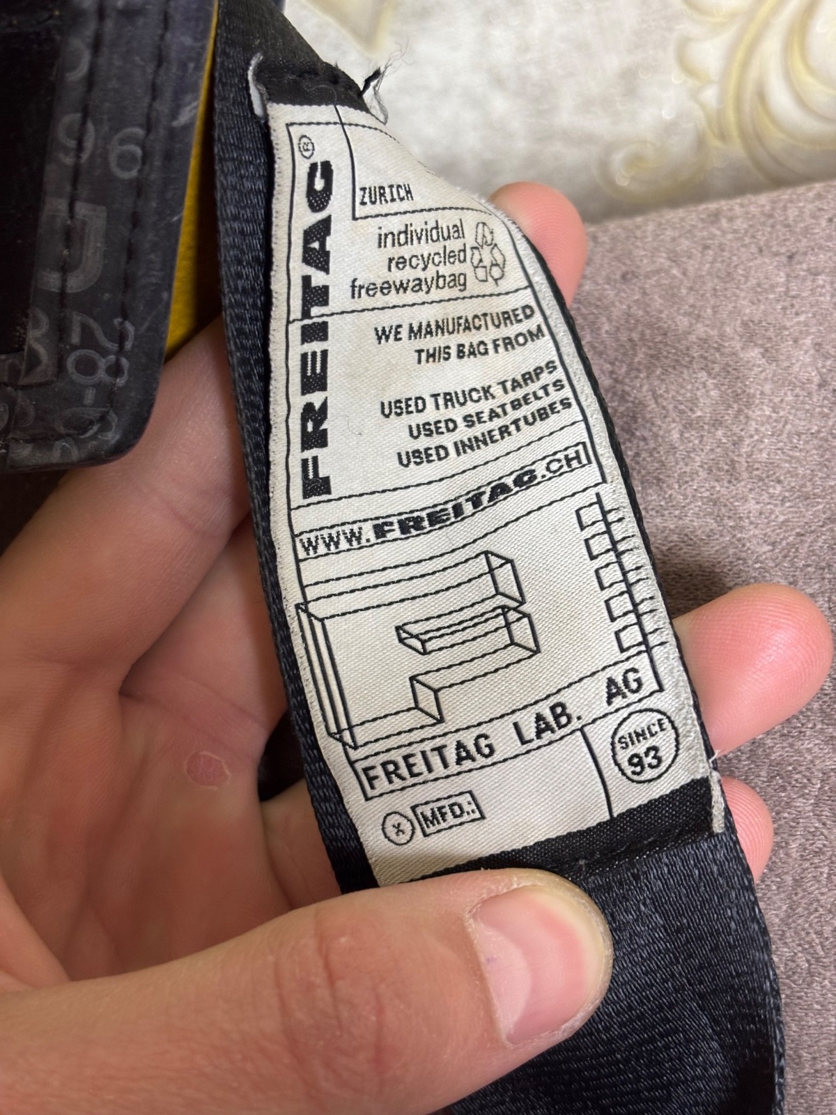 FREITAG KNIGHT Rider F31 RARE YELLOW × BLACK Messenger Crossbody Shoulder Bag