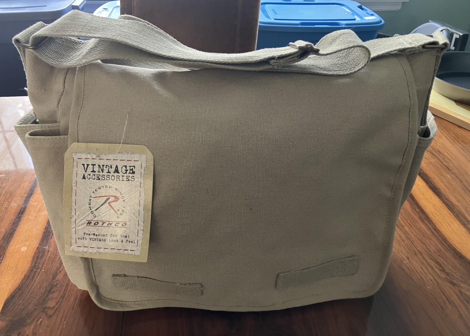 Rothco Cotton Canvas Messenger Bag – Khaki, NEW