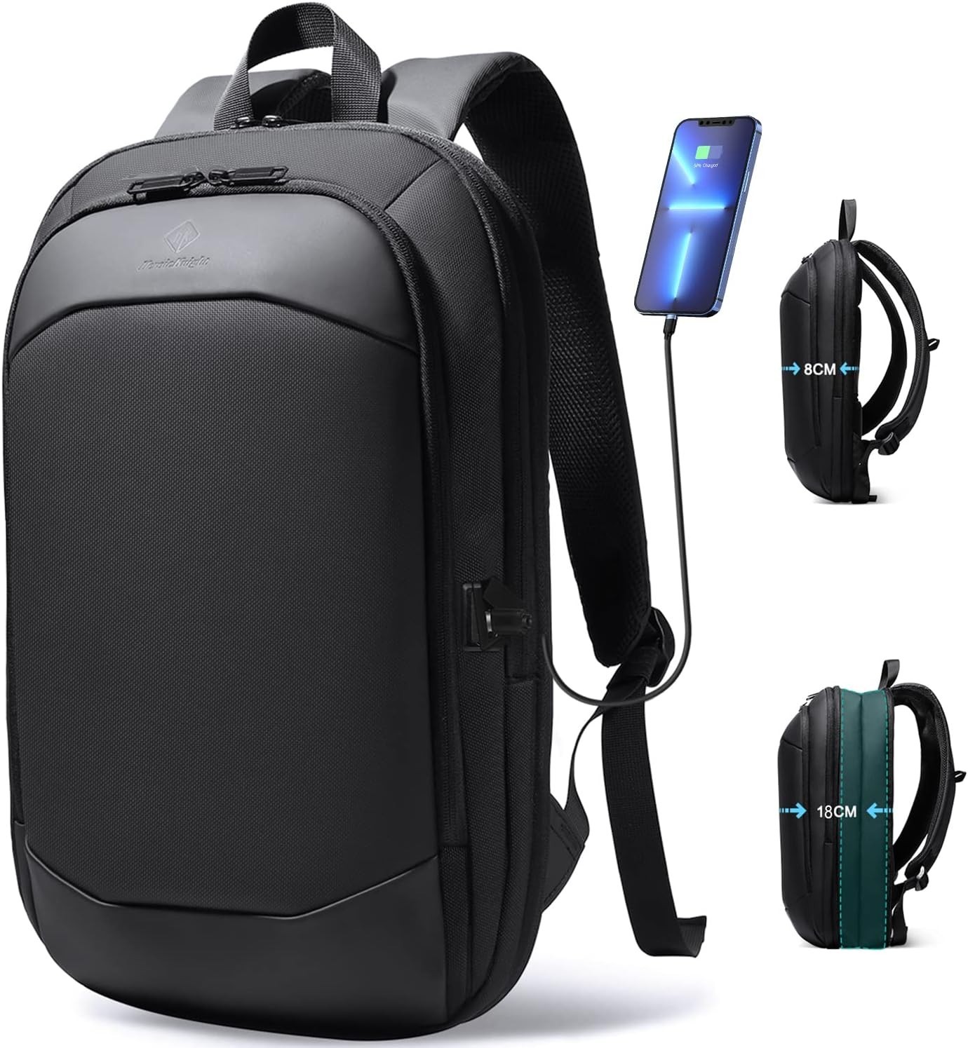 Business Backpack for Men 17 Inch,Slim & Expandable Waterproof Travel Laptop Bac