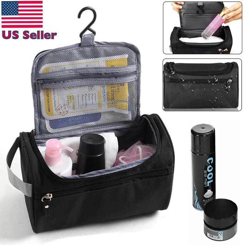Men Women Travel Toiletry Bag Wash Kit Cosmetics Shaving Makeup Case Organizer