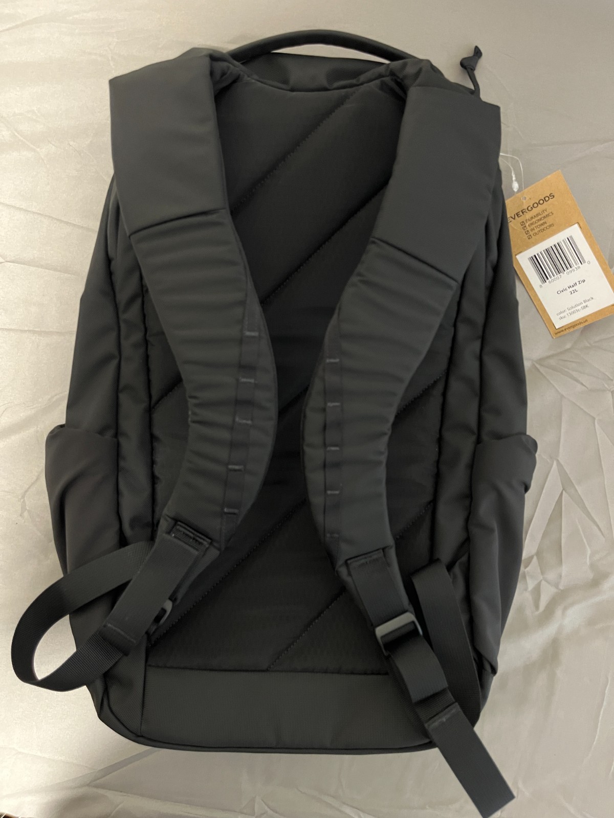 Evergoods CHZ22 Civic Half Zip 22 V2 and glow patch. See note about sternum area