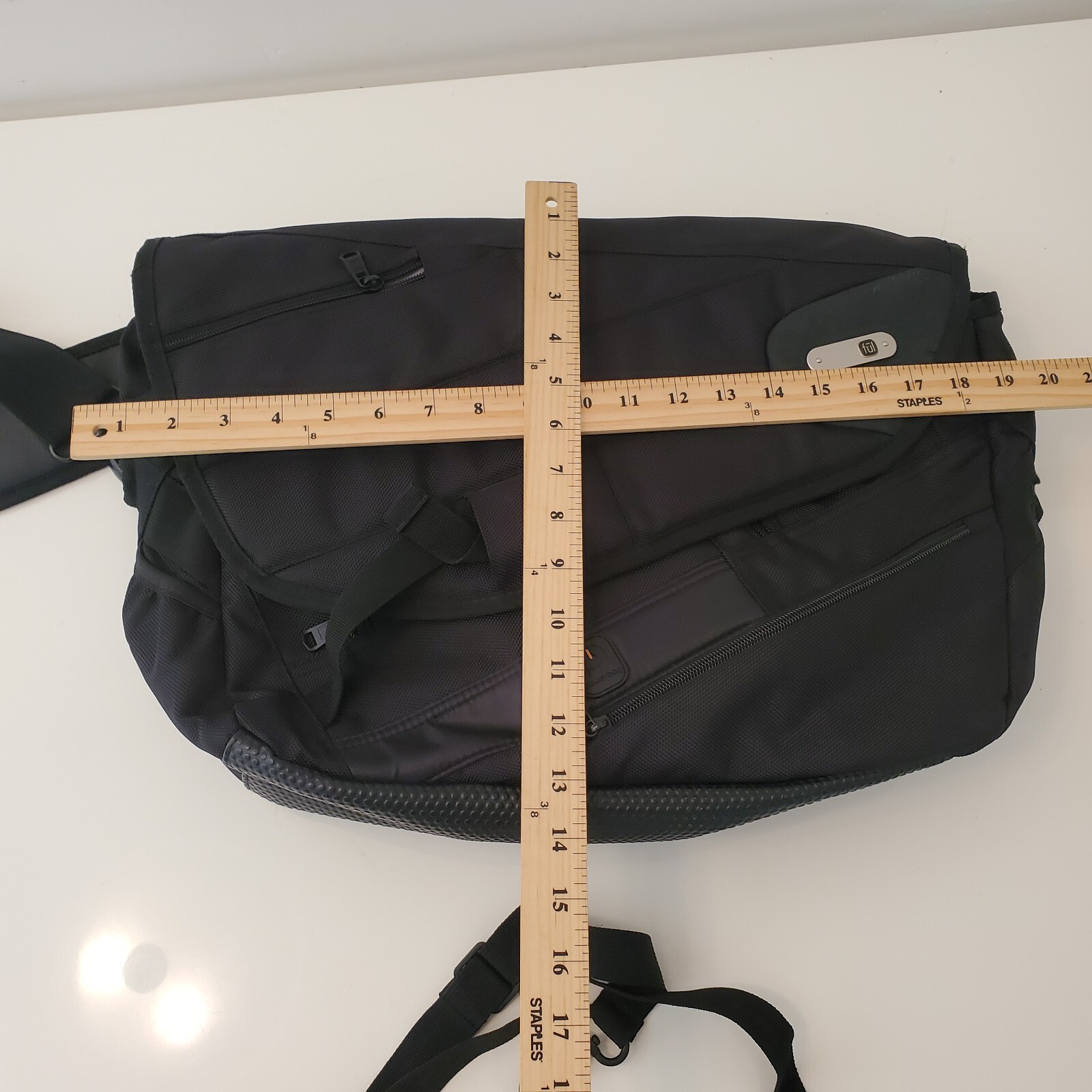 Fui Black Powerbag Messenger Laptop Case Padded See Photos