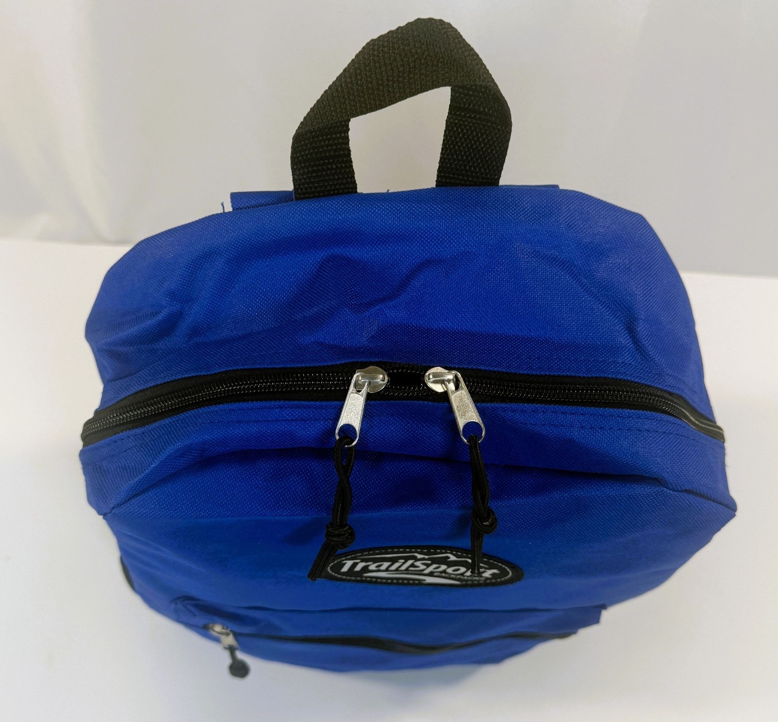 TrailSport Blue Backpack with Front Pocket and Mesh Side Pockets