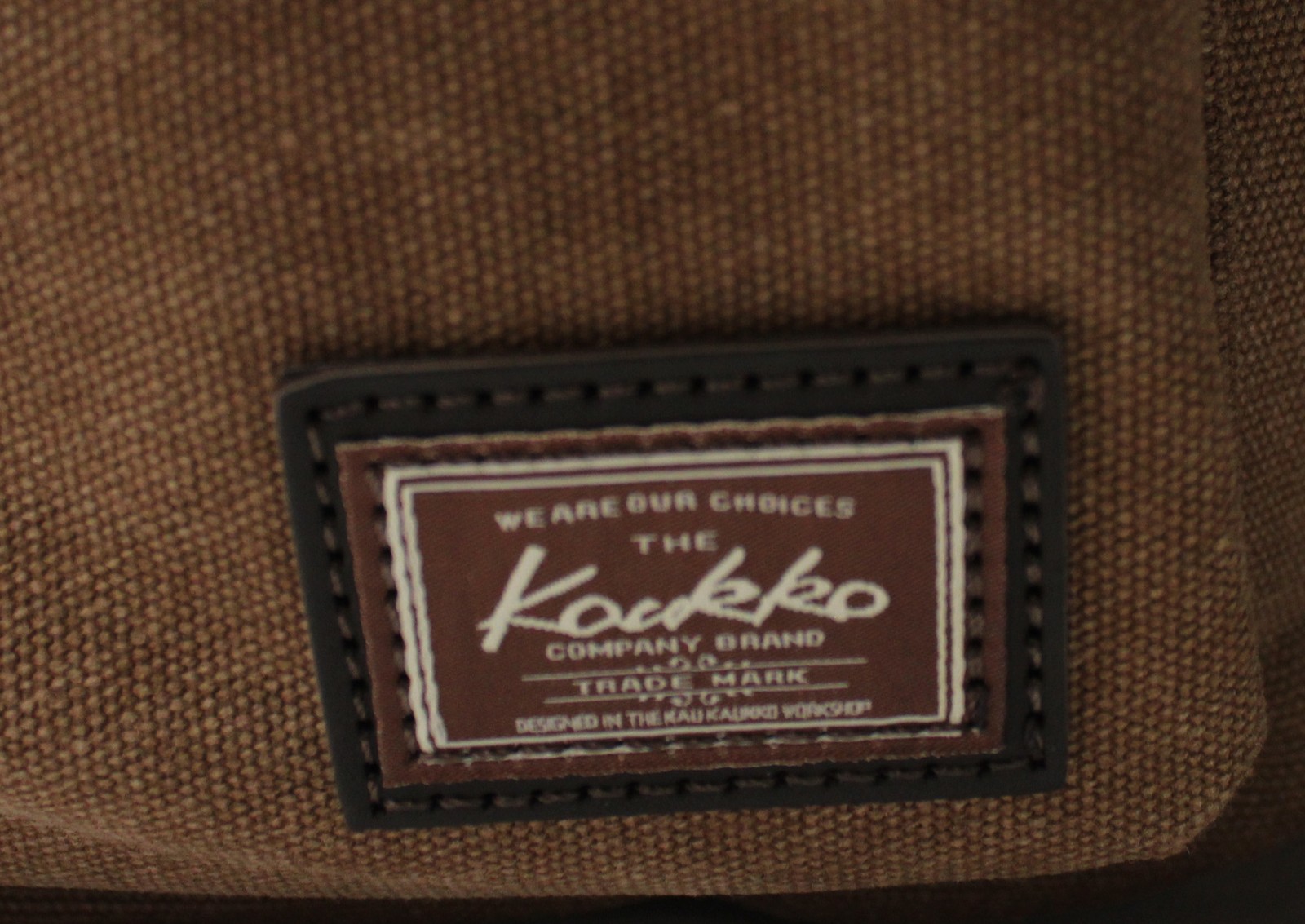 Kaukko Men’s Drawstring Closure Retro Canvas Backpack EH6 Khaki One Size NWT