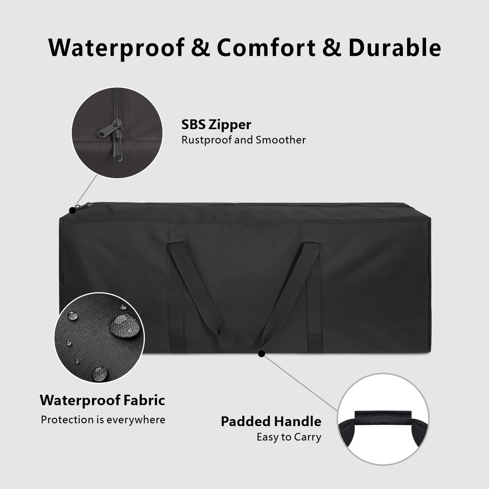 1-Pack 42 Inch Medium Zippered Duffel Bag for Travel Camping Sports Equipment…
